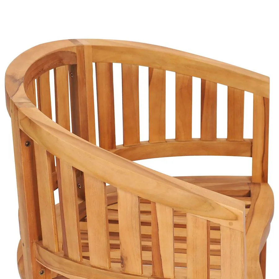 Chaise en forme de banane Bois de teck solide - 7