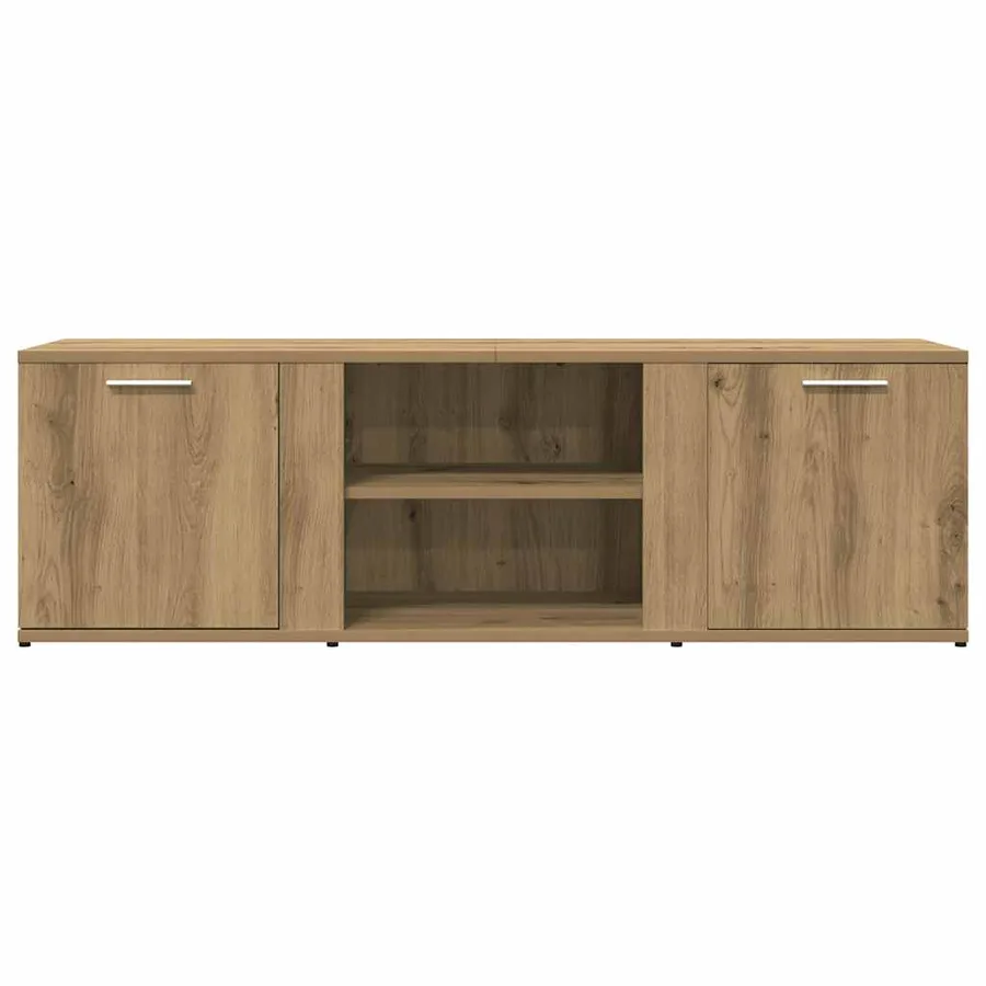 Meuble TV chêne artisanal 120x34x37 cm bois d'ingénierie - 4