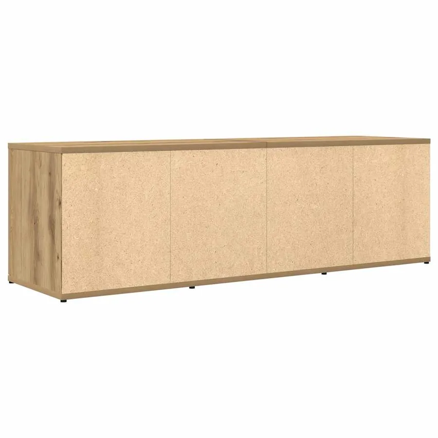 Meuble TV chêne artisanal 120x34x37 cm bois d'ingénierie - 7