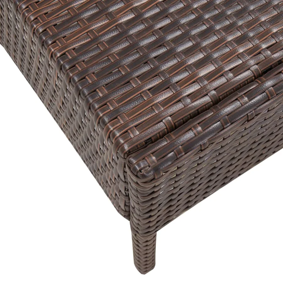 Salon de jardin 6 pcs avec coussins Résine tressée Marron - 15