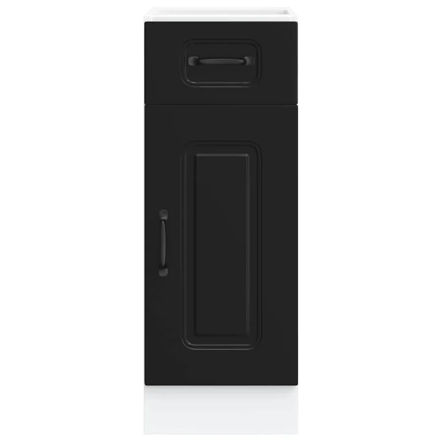Armoire de cuisine Kalmar noir bois d'ingénierie - 4