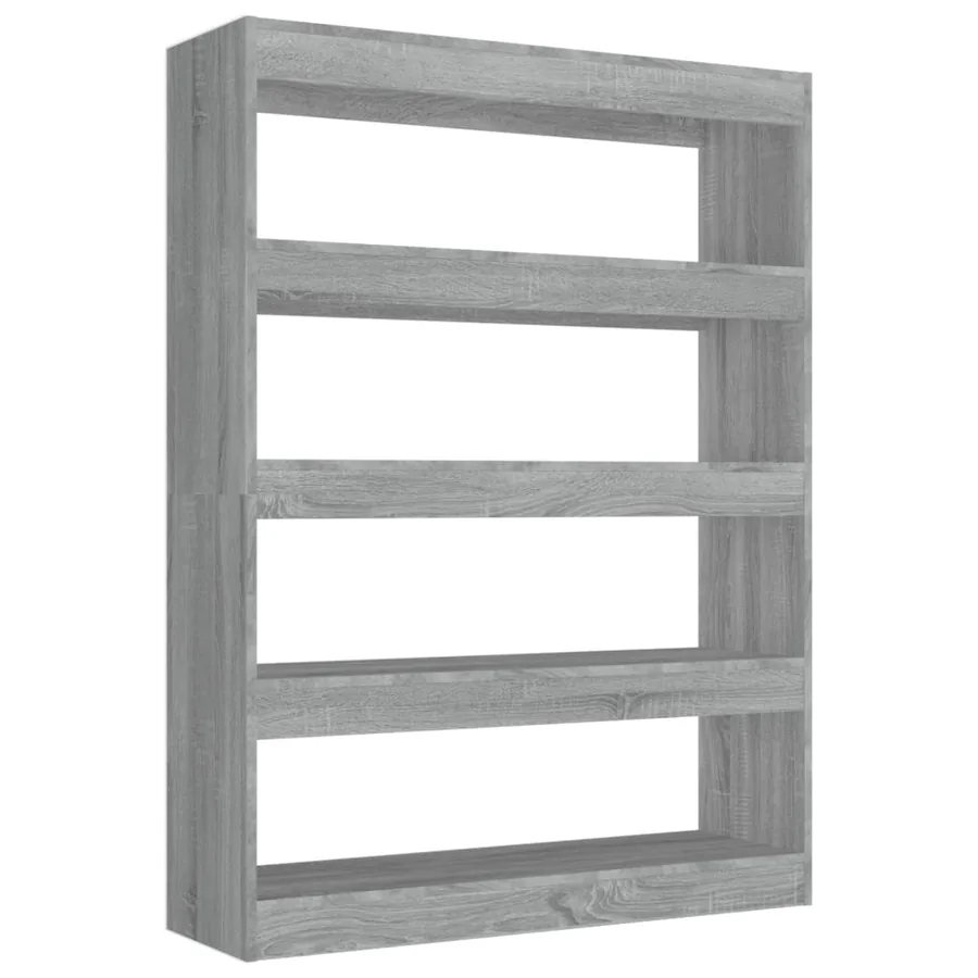 Bibliothèque/Séparateur de pièce sonoma gris 100x30x135 cm - 2