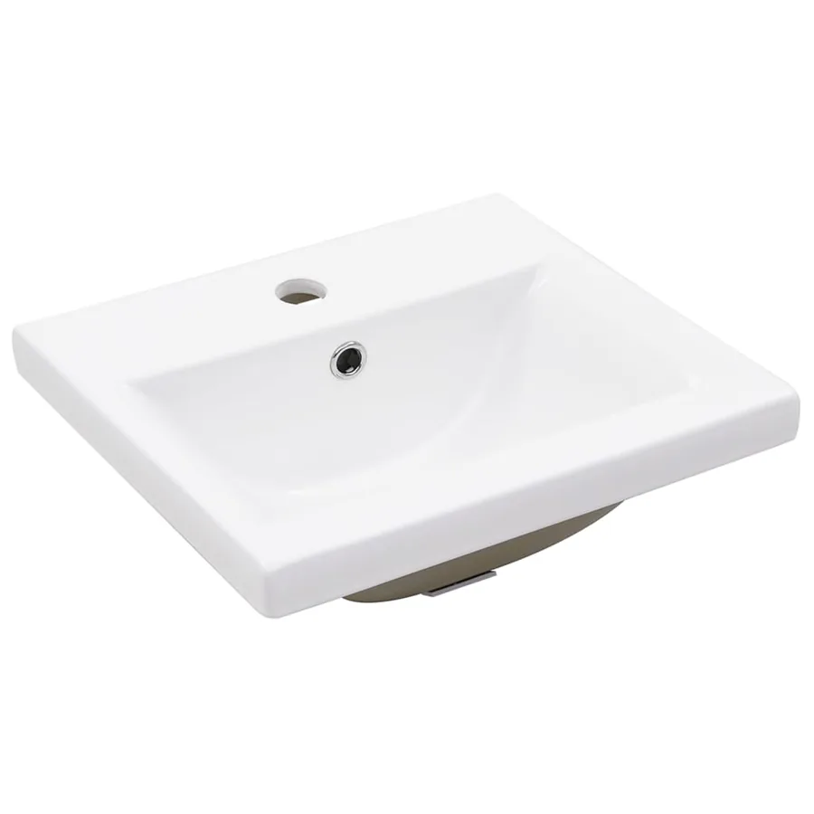 Meuble lavabo avec bassin intégré Blanc Bois d'ingénierie - 9