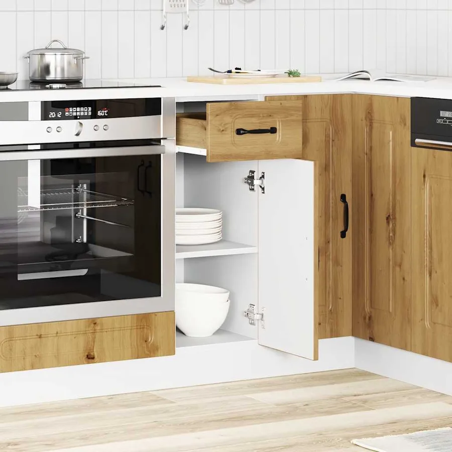 Armoire de cuisine Kalmar chêne artisanal bois d'ingénierie - 3