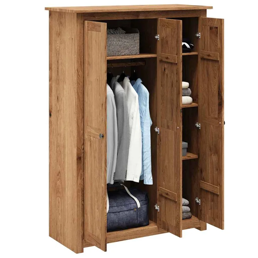 Garde-robe à 3 portes 118x50x171,5 cm Pin Assortiment Panama - 3