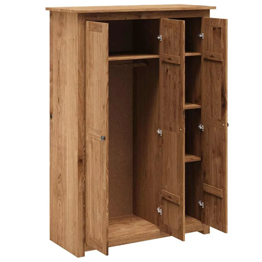 Garde-robe à 3 portes 118x50x171,5 cm Pin Assortiment Panama - 4