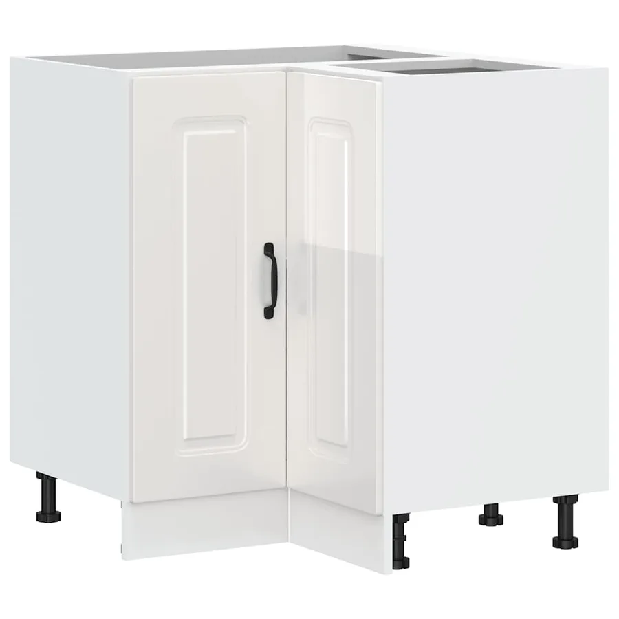 Armoire d'angle de cuisine Kalmar blanc brillant - 2