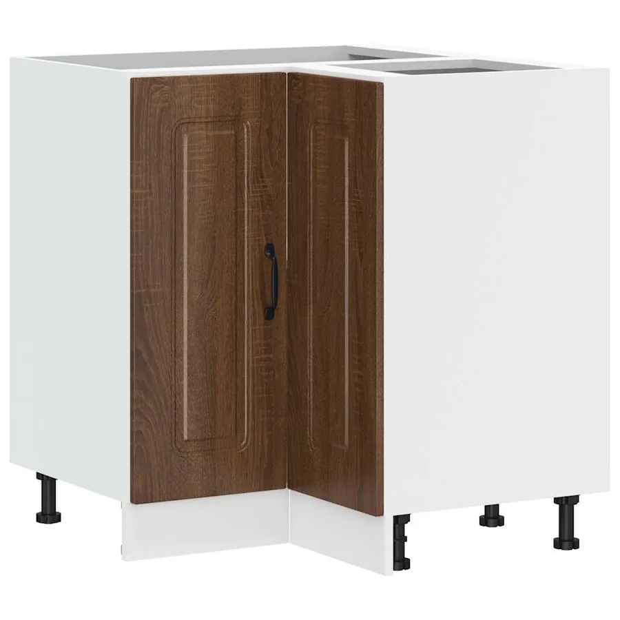Armoire d'angle de cuisine Kalmar chêne marron bois ingénierie - 2