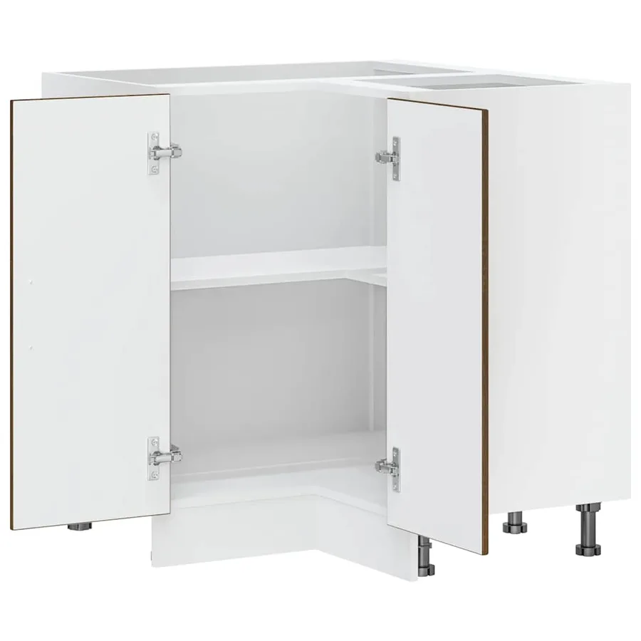 Armoire d'angle de cuisine Kalmar chêne marron bois ingénierie - 5