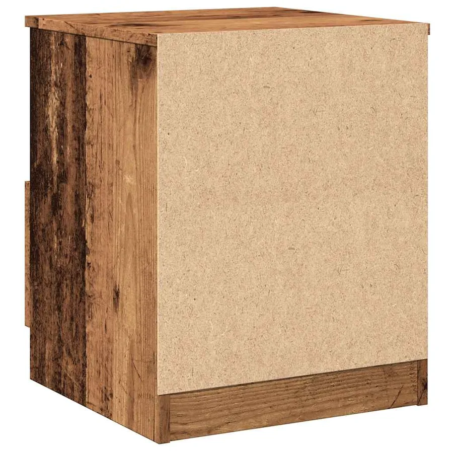Table de chevet 2 pcs vieux bois 40x40x50 cm bois d’ingénierie - 6
