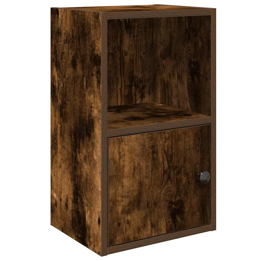 Bibliothèque chêne fumé 31x24x52 cm bois d'ingénierie - 2
