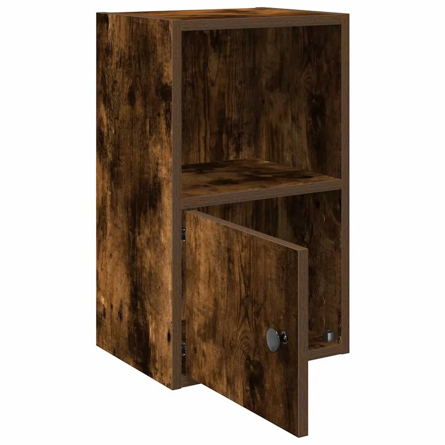 Bibliothèque chêne fumé 31x24x52 cm bois d'ingénierie - 4