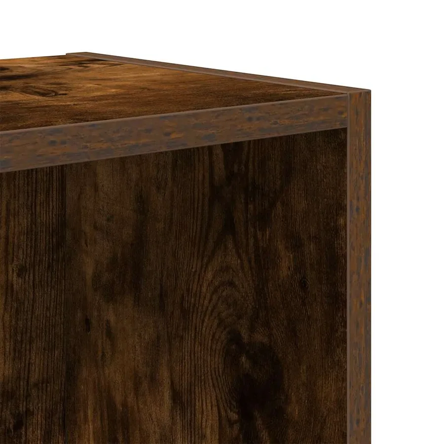 Bibliothèque chêne fumé 31x24x52 cm bois d'ingénierie - 9