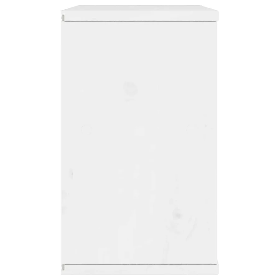 Meuble TV ODDA blanc 79x24x40 cm bois massif pin - 7