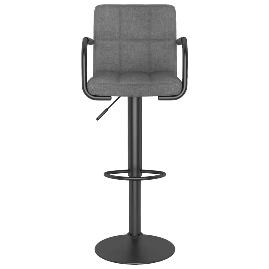 Tabourets de bar lot de 2 gris clair tissu - 4