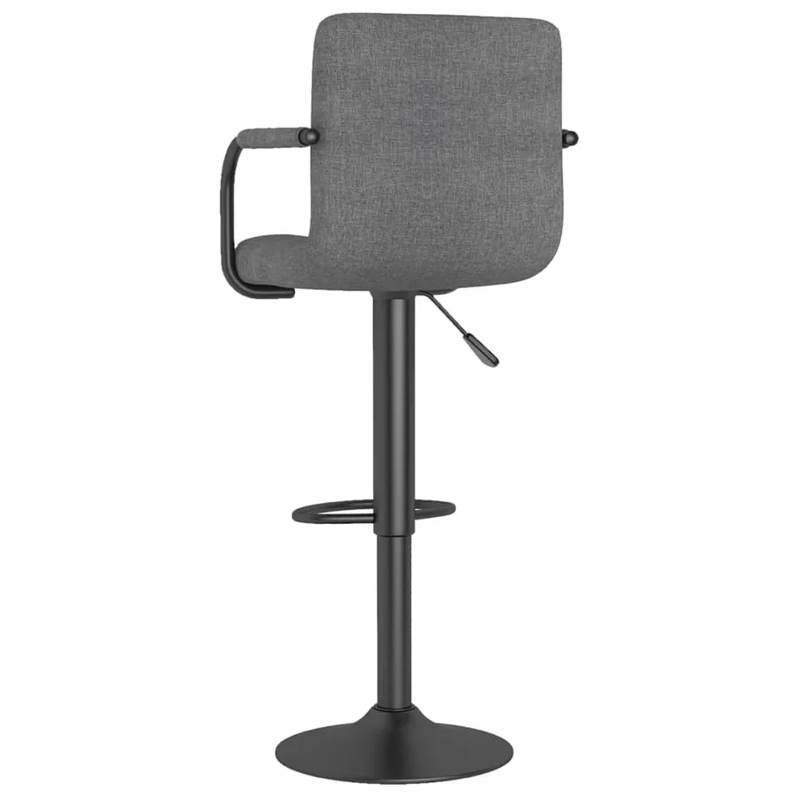 Tabourets de bar lot de 2 gris clair tissu - 6