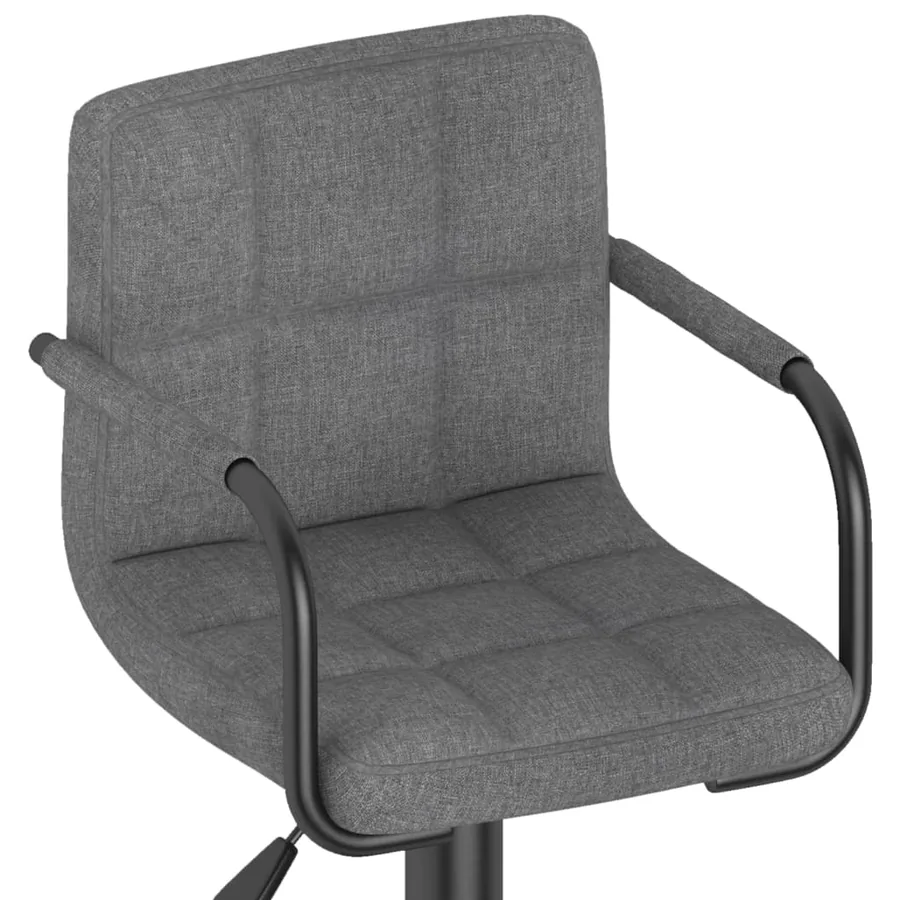 Tabourets de bar lot de 2 gris clair tissu - 8