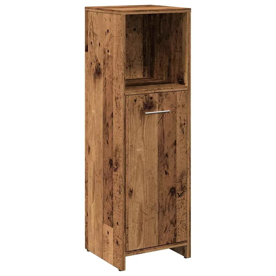 Armoire de salle de bain vieux bois 30x30x95 cm bois ingénierie - 2