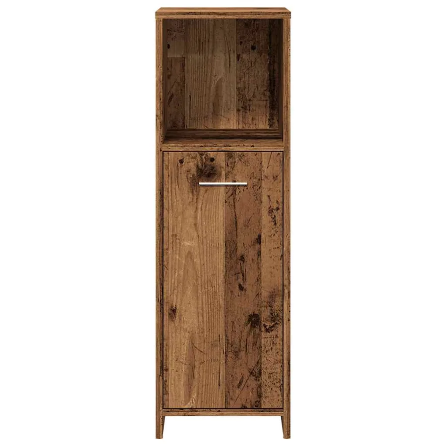 Armoire de salle de bain vieux bois 30x30x95 cm bois ingénierie - 4