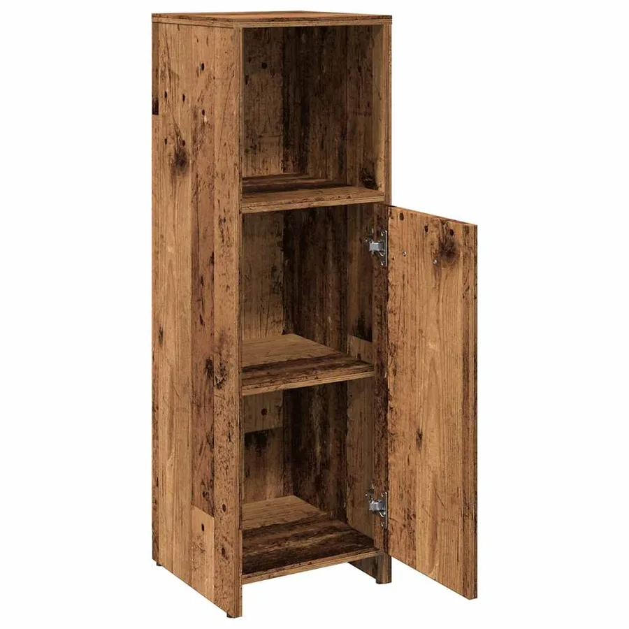 Armoire de salle de bain vieux bois 30x30x95 cm bois ingénierie - 7