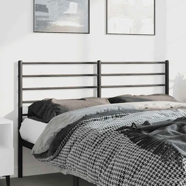 Tête de lit de remplacement métal noir 150 cm