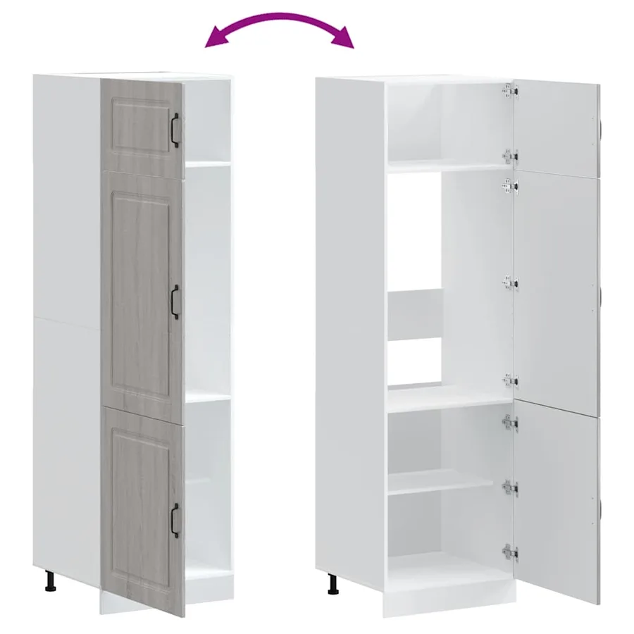 Armoire de cuisine Kalmar sonoma gris bois d'ingénierie - 7