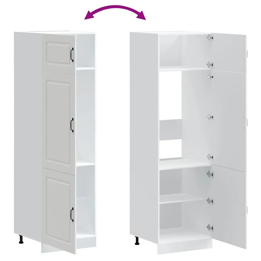 Armoire de cuisine Kalmar blanc bois d'ingénierie - 7