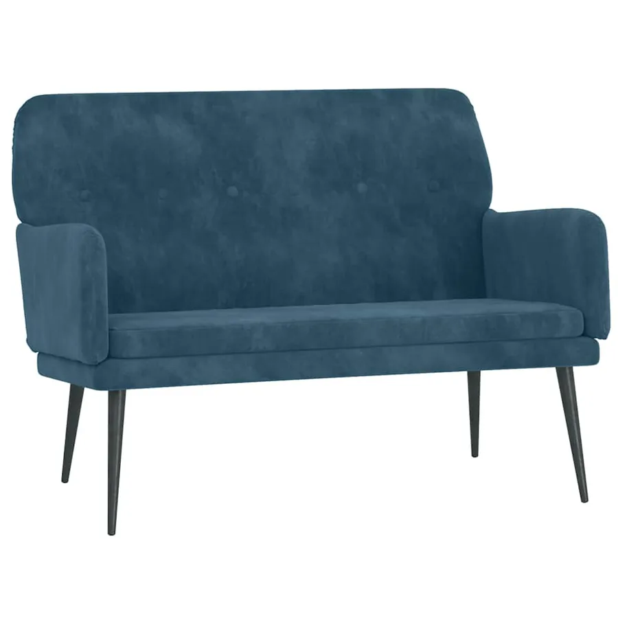 Banc Bleu 108x79x79 cm Velours - 2