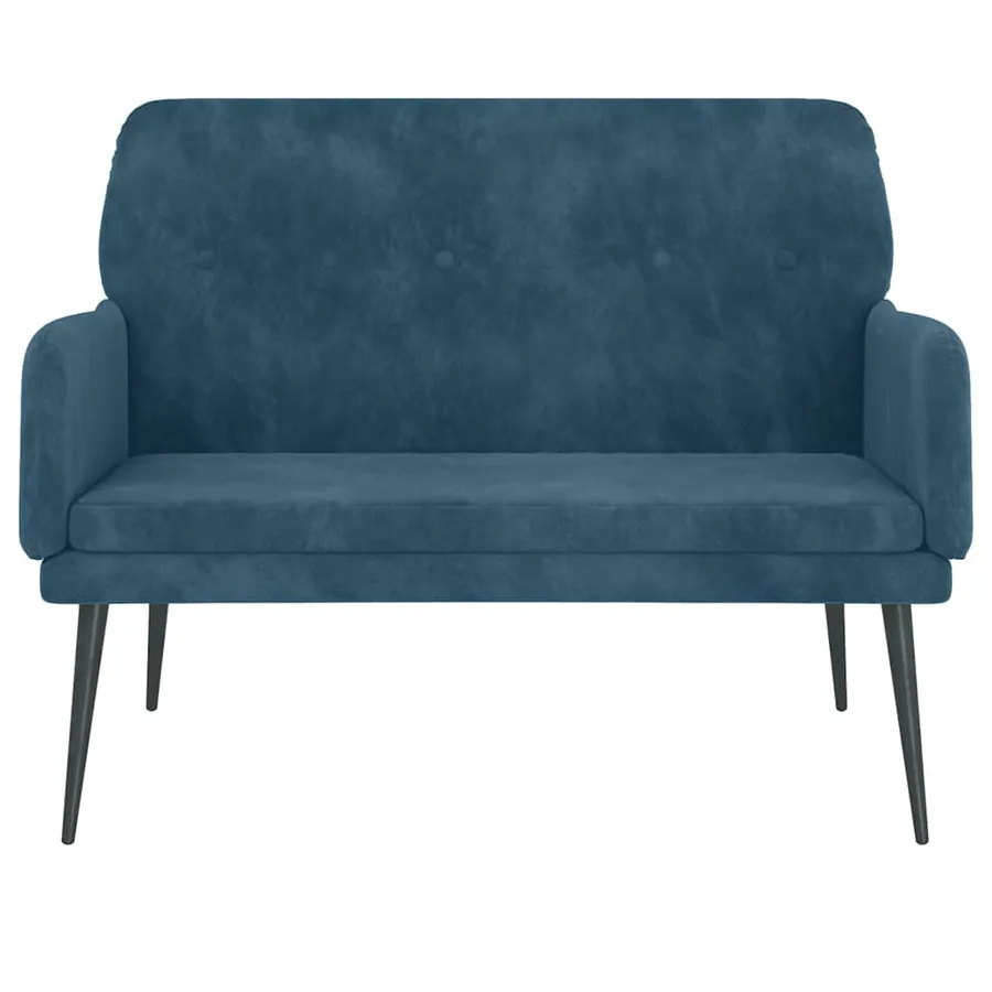 Banc Bleu 108x79x79 cm Velours - 3