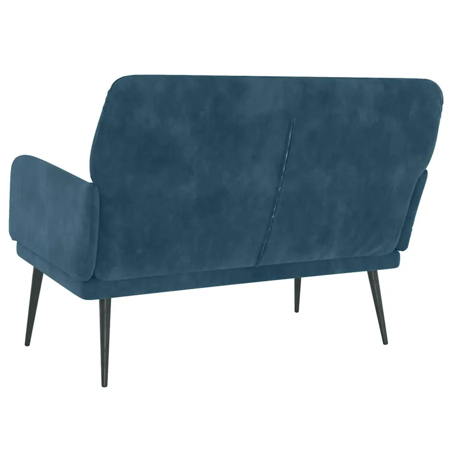Banc Bleu 108x79x79 cm Velours - 5