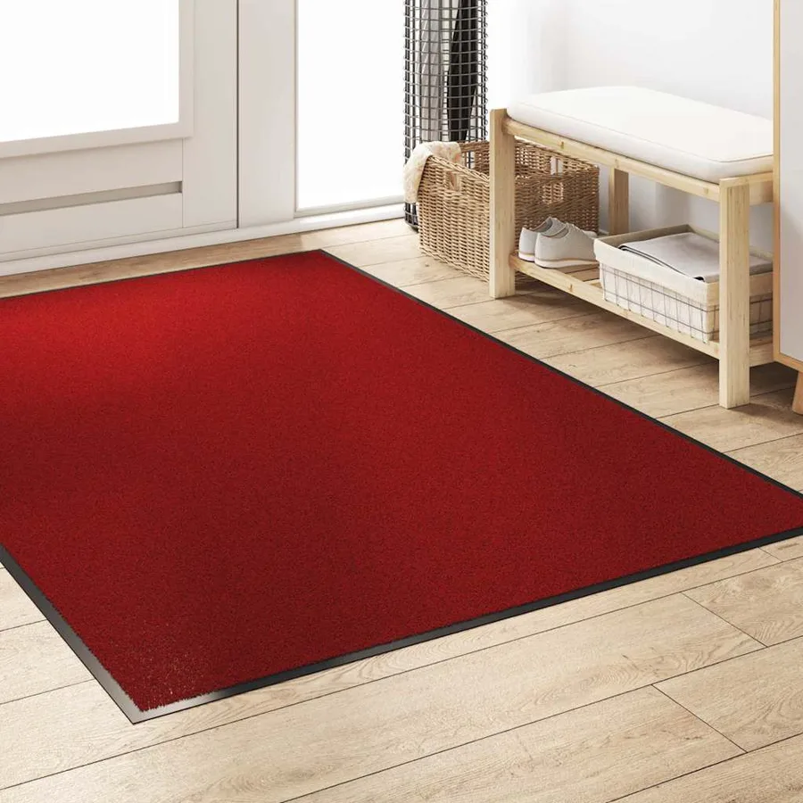 Tapis d'entrée Rouge et Noir 120 x 180 cm 100% Polyamide - 3