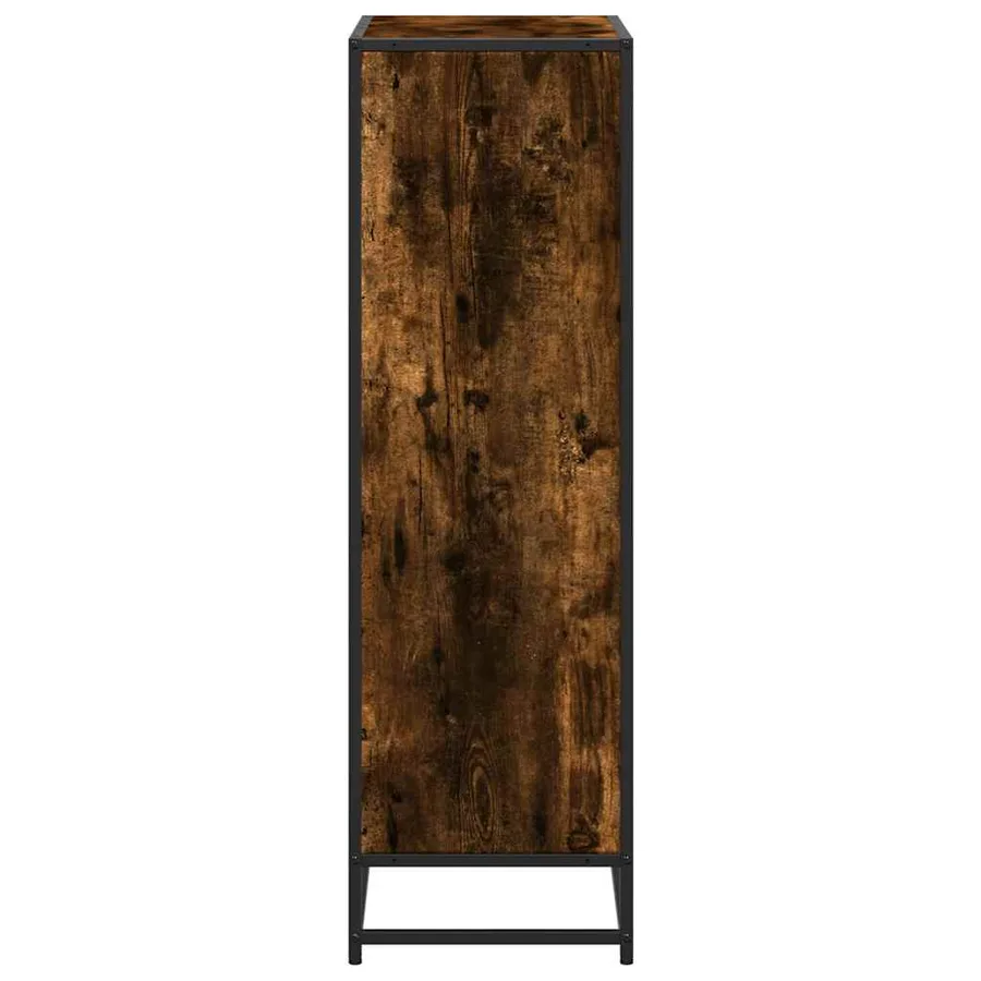 Bibliothèque chêne fumé 65,5x33x107,5 cm bois d'ingénierie - 5