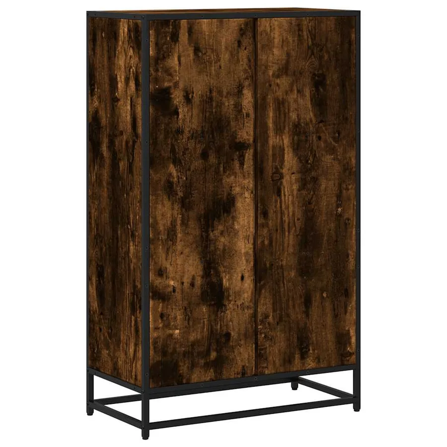 Bibliothèque chêne fumé 65,5x33x107,5 cm bois d'ingénierie - 6