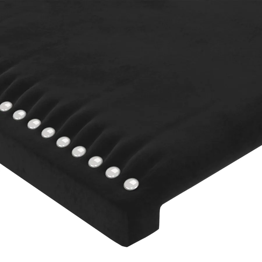 Tête de lit avec oreilles Noir 147x16x78/88 cm Velours - 5