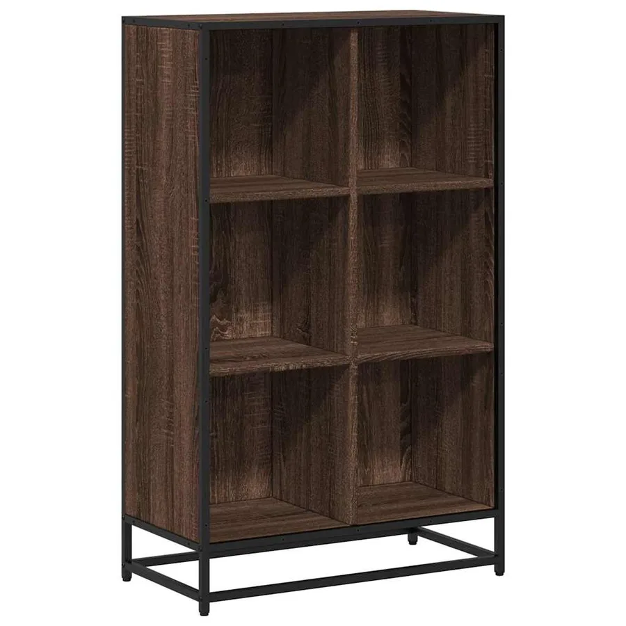 Bibliothèque chêne marron 65,5x33x107,5 cm bois d'ingénierie - 2