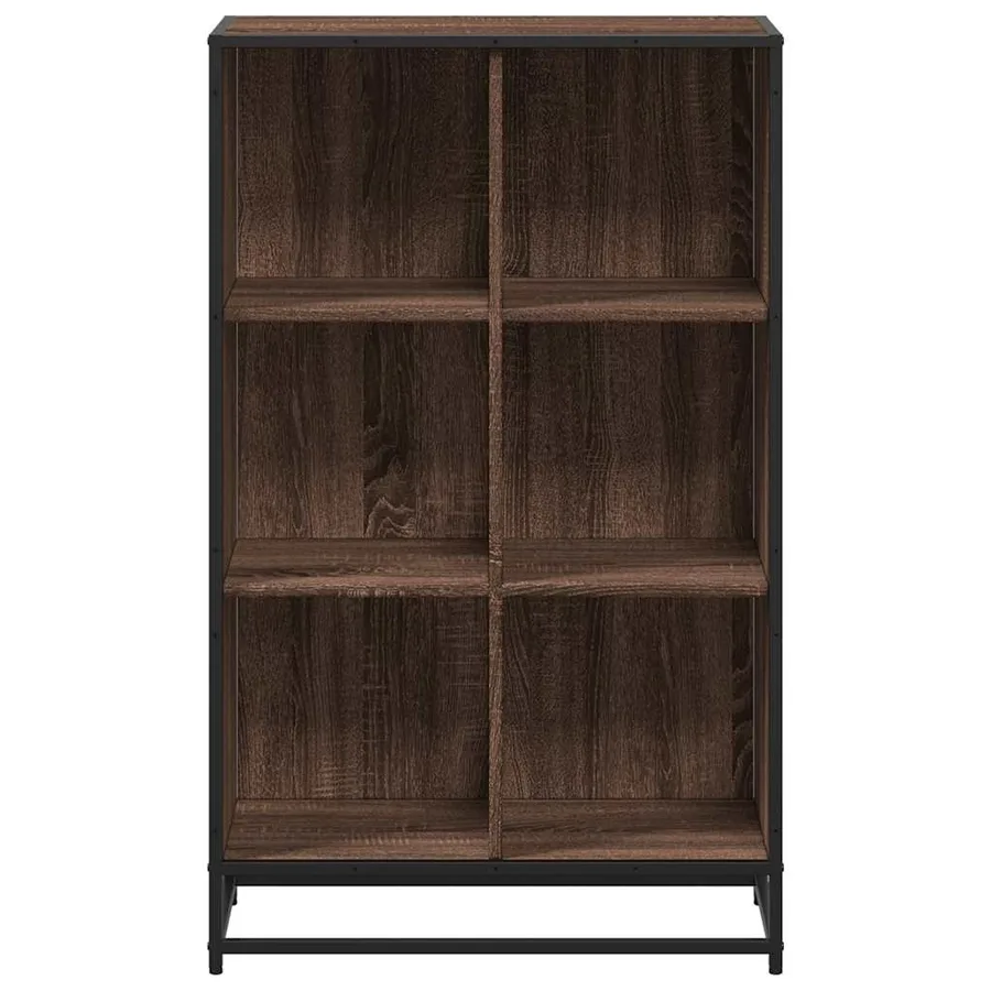 Bibliothèque chêne marron 65,5x33x107,5 cm bois d'ingénierie - 4