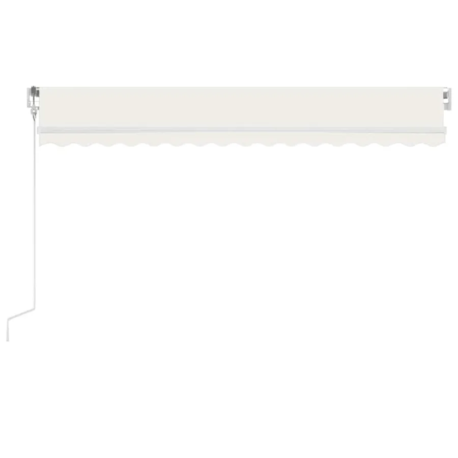Auvent automatique avec capteur de vent et LED 400x350 cm Crème - 3