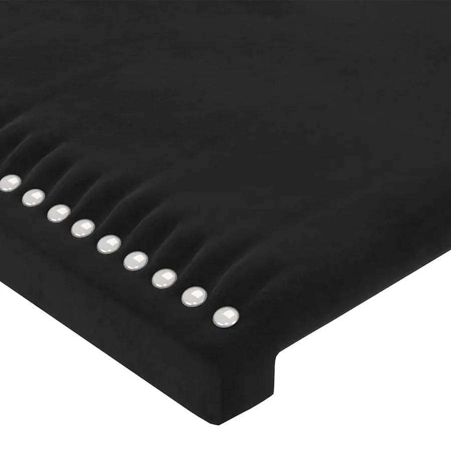 Tête de lit à LED Noir 144x5x118/128 cm Velours - 5