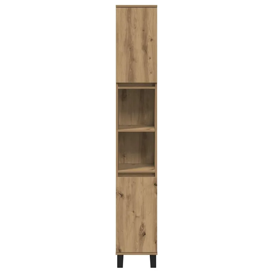 Armoire de salle de bain chêne artisanal 30x30x190 cm - 5