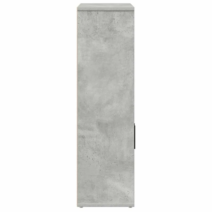 Bibliothèque gris béton 60x24x85 cm bois d'ingénierie - 5