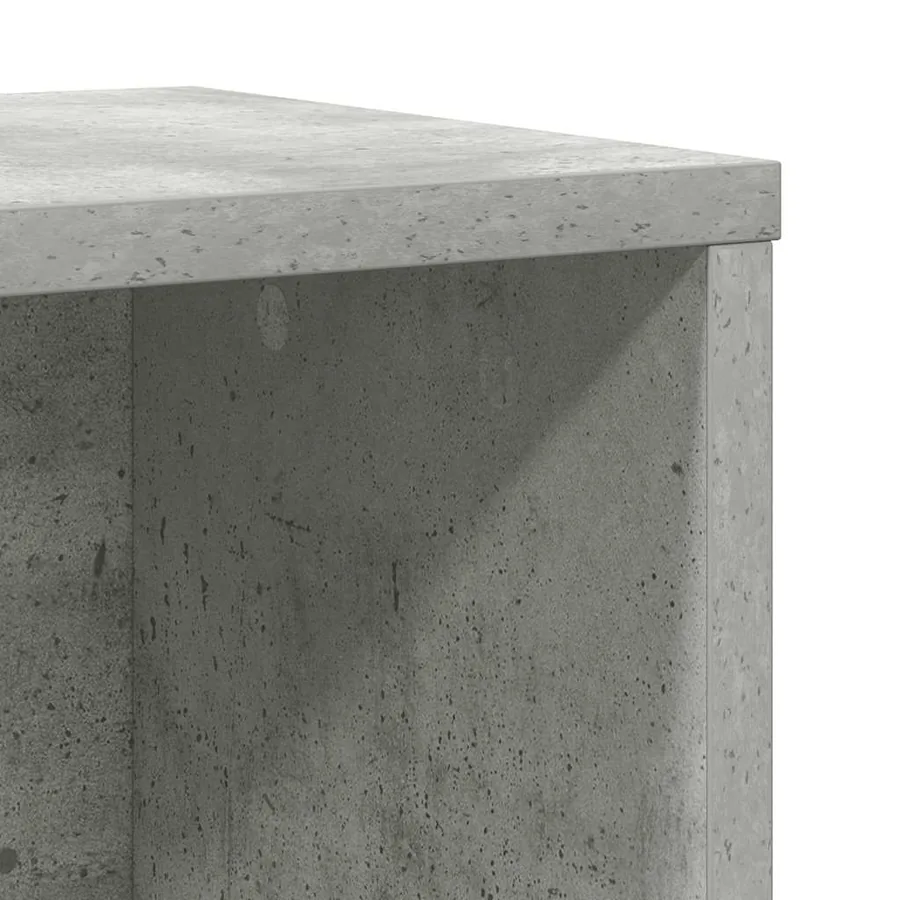 Bibliothèque gris béton 60x24x85 cm bois d'ingénierie - 7