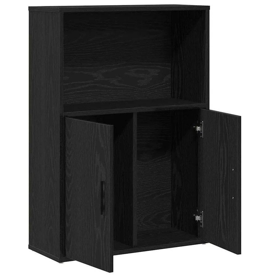 Bibliothèque chêne noir 60x24x85 cm bois d'ingénierie - 5