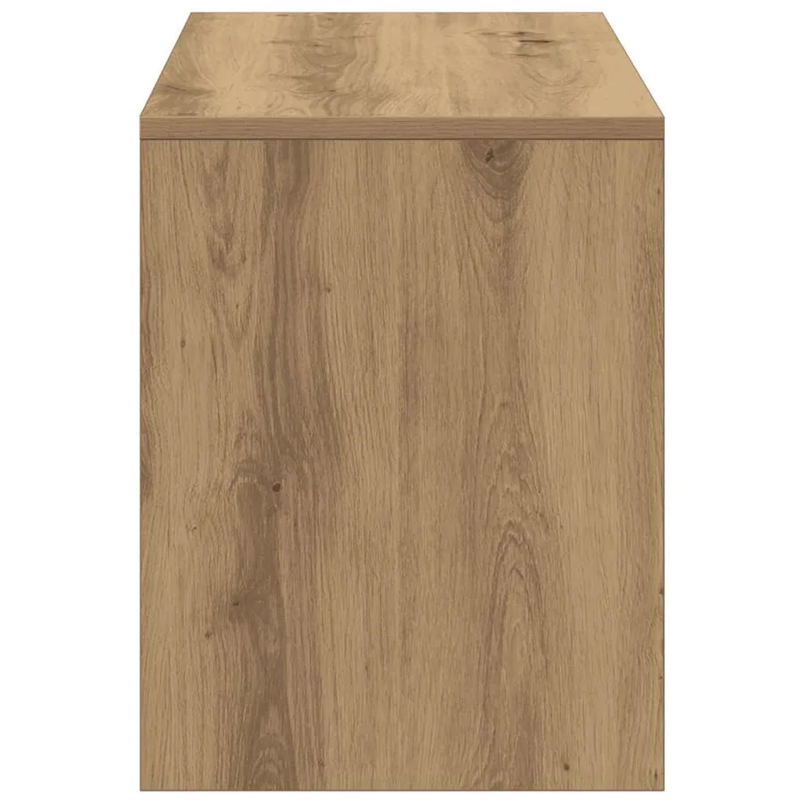 Tabouret de toilette chêne artisanal 70x35x45cm bois ingénierie - 5
