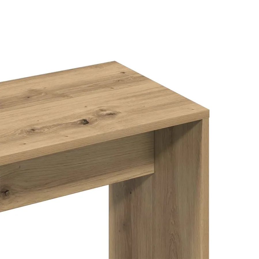 Tabouret de toilette chêne artisanal 70x35x45cm bois ingénierie - 7