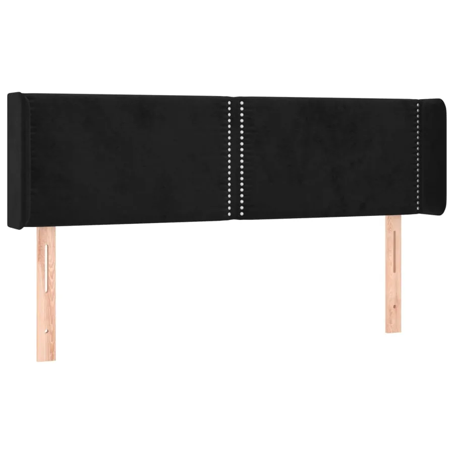 Tête de lit à LED Noir 147x16x78/88 cm Velours - 3