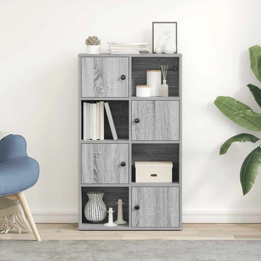 Bibliothèque sonoma gris 60x24x101,5 cm bois d'ingénierie - 3