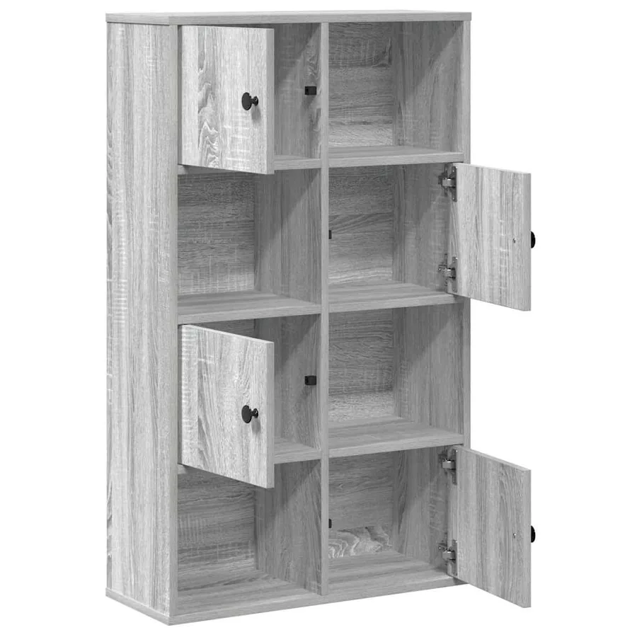 Bibliothèque sonoma gris 60x24x101,5 cm bois d'ingénierie - 5
