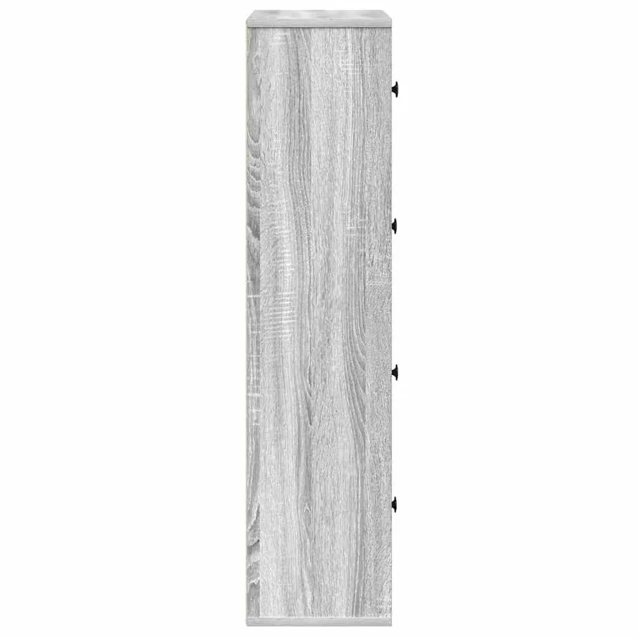 Bibliothèque sonoma gris 60x24x101,5 cm bois d'ingénierie - 6