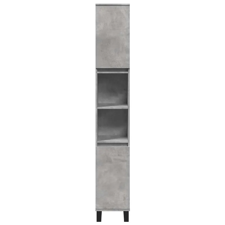 Ensemble de meubles de salle de bain 3 pcs gris béton - 5