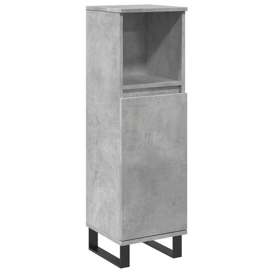 Ensemble de meubles de salle de bain 3 pcs gris béton - 6